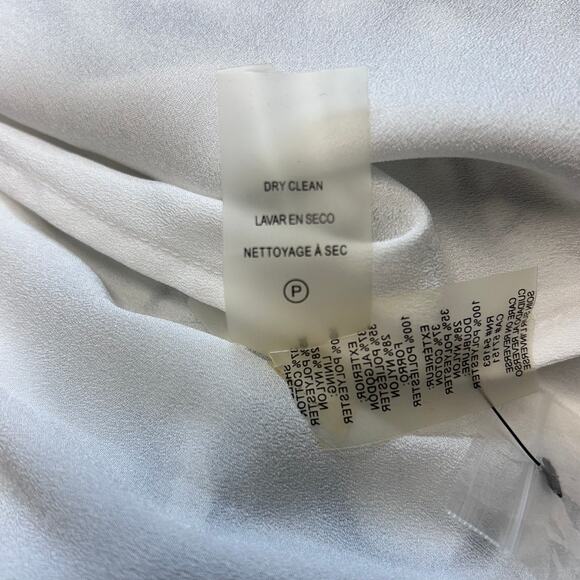 Karl Lagerfeld Women’s Long Bell Sleeve Button Down Lace Blouse, Black/White - Picture 8 of 12